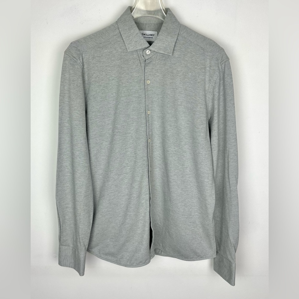 Twillery Gray Men's Casual Button Down Shirt
